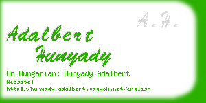 adalbert hunyady business card